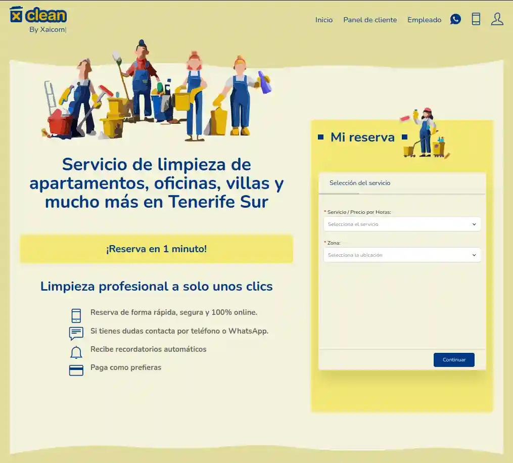 Aplicación empresas de limpieza